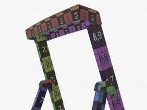 Lightweight foldable stepladder Modelo 3D