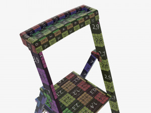 Lightweight foldable stepladder Modelo 3D