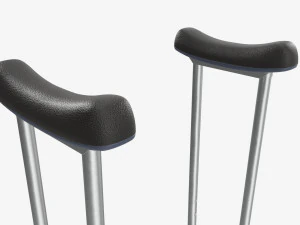 Muletas ligeras para las axilas Modelo 3D
