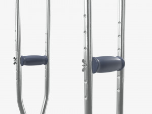 Lightweight underarm crutches Modelo 3D