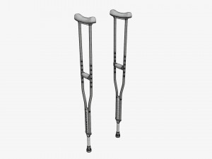 Lightweight underarm crutches Modelo 3D