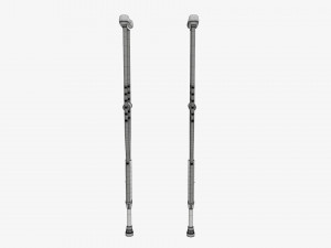 Lightweight underarm crutches Modelo 3D