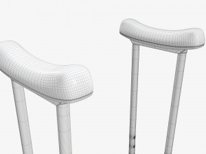 Lightweight underarm crutches Modelo 3D