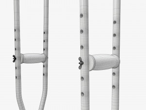 Lightweight underarm crutches Modelo 3D