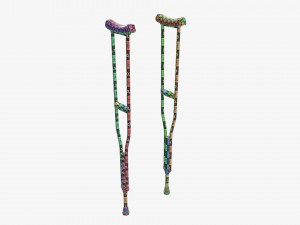 Lightweight underarm crutches Modelo 3D