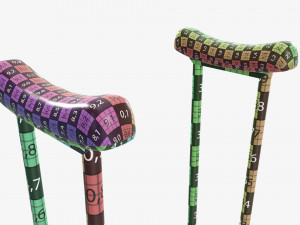 Lightweight underarm crutches Modelo 3D