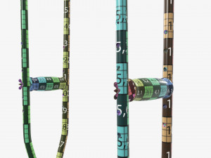 Lightweight underarm crutches Modelo 3D