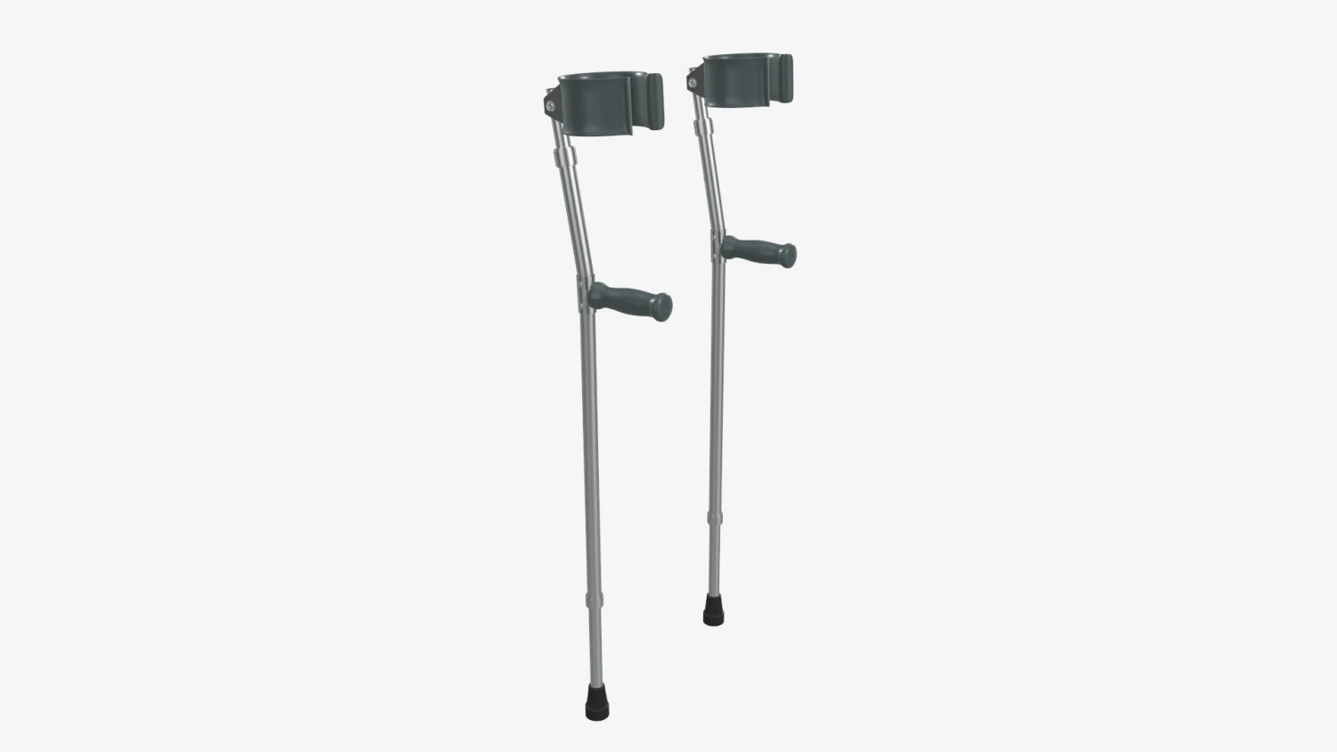 Lightweight walking forearm crutches 3D Model .c4d .max .obj .3ds .fbx .stl .blend 