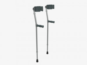 Lightweight walking forearm crutches 3D Model