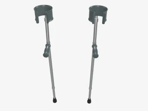 Lightweight walking forearm crutches 3D Model