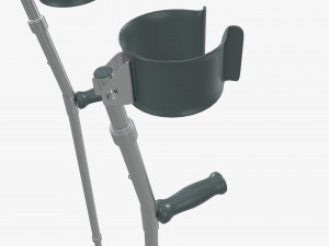 Lightweight walking forearm crutches Model 3D