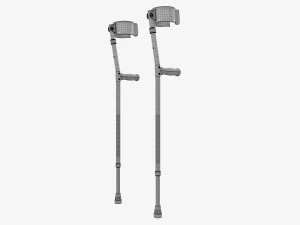 Lightweight walking forearm crutches 3D Model