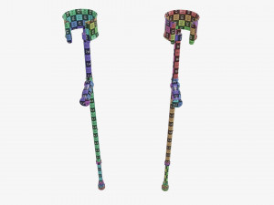 Lightweight walking forearm crutches Model 3D