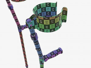 Lightweight walking forearm crutches Model 3D