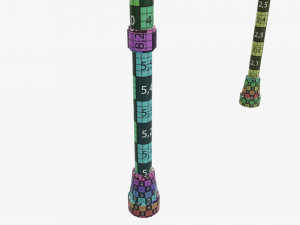 Lightweight walking forearm crutches Model 3D