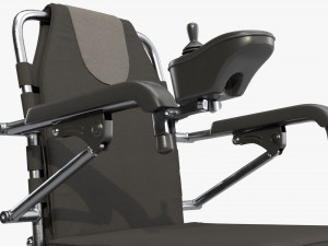 Lite folding powered wheelchair Modello 3D