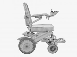 Lite folding powered wheelchair Modello 3D