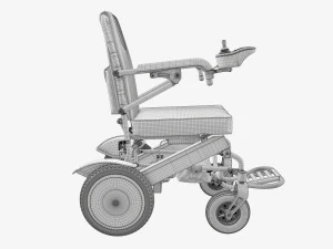 Carrozzina elettrica pieghevole Lite Modello 3D
