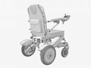 Lite folding powered wheelchair Modello 3D