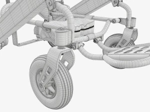 Carrozzina elettrica pieghevole Lite Modello 3D