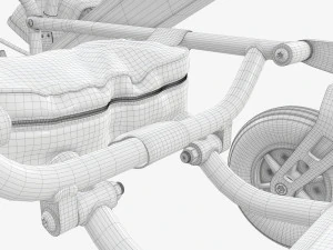 Carrozzina elettrica pieghevole Lite Modello 3D