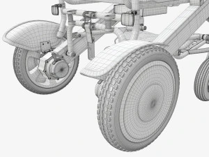 Carrozzina elettrica pieghevole Lite Modello 3D