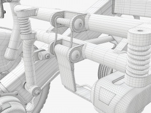 Lite folding powered wheelchair Modello 3D