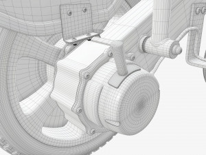 Lite folding powered wheelchair Modello 3D