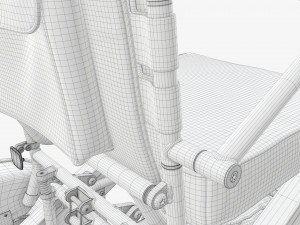 Lite folding powered wheelchair Modello 3D
