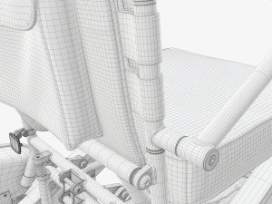 Carrozzina elettrica pieghevole Lite Modello 3D