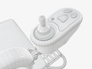 Carrozzina elettrica pieghevole Lite Modello 3D