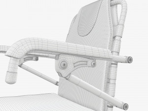 Lite folding powered wheelchair Modello 3D