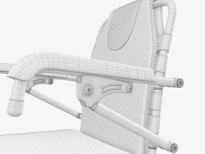 Carrozzina elettrica pieghevole Lite Modello 3D