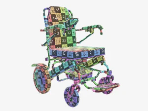 Carrozzina elettrica pieghevole Lite Modello 3D
