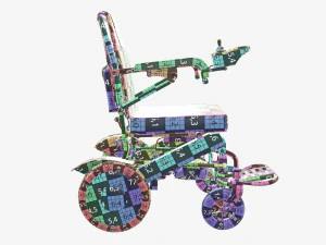 Carrozzina elettrica pieghevole Lite Modello 3D