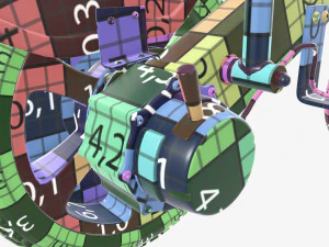 Carrozzina elettrica pieghevole Lite Modello 3D