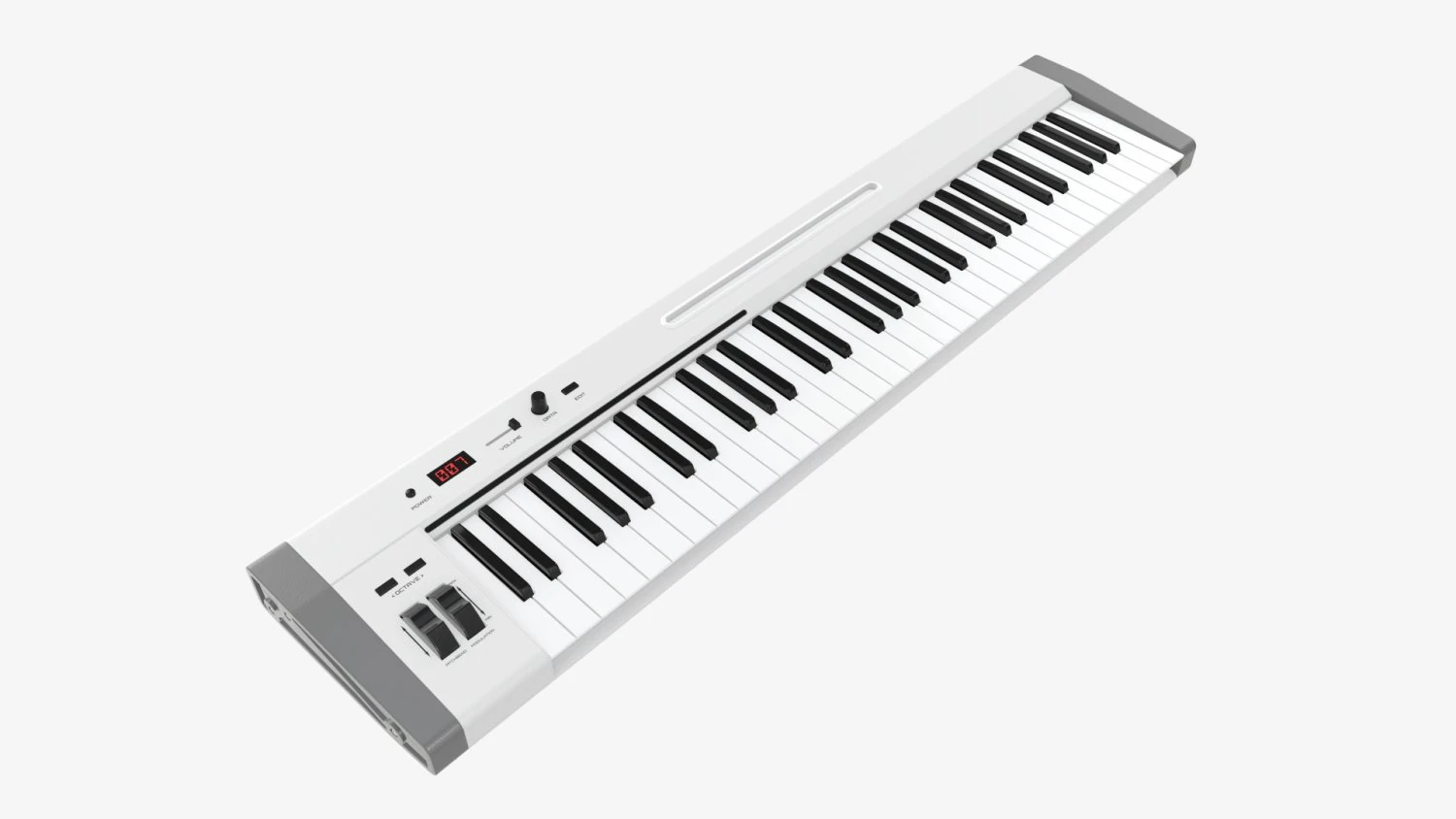 Master 61 key midi keyboard 3D Model .c4d .max .obj .3ds .fbx .stl .blend 
