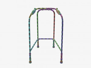 Narrow lightweight walking frame Model 3D