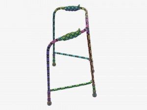 Narrow lightweight walking frame Model 3D