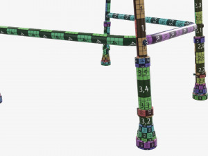 Narrow lightweight walking frame Model 3D