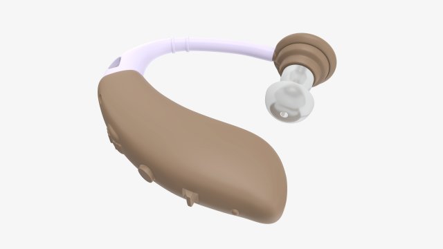 Personal hearing amplifier 3D Model .c4d .max .obj .3ds .fbx .lwo .lw .lws