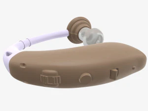 Amplificador auditivo pessoal Modelo 3D