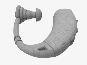 Amplificador auditivo pessoal Modelo 3D