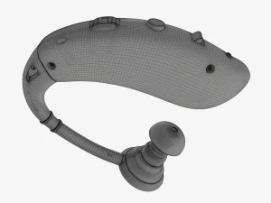Amplificador auditivo pessoal Modelo 3D