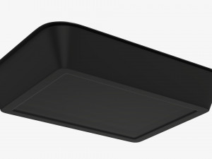 Plastic food container box tray with foil mockup 01 Modelo 3D