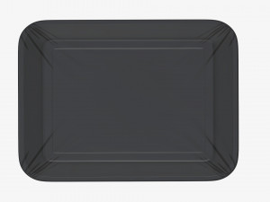 Plastic food container box tray with foil mockup 01 Modelo 3D