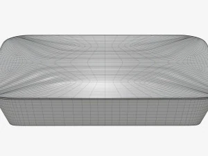 Maqueta de bandeja de caja de contenedor de comida de pl&aacute;stico con papel de aluminio 01 Modelo 3D