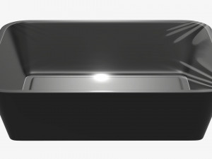 Plastic food container box tray with foil mockup 02 Model 3D