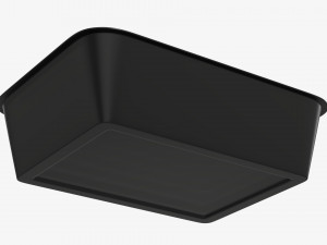 Plastic food container box tray with foil mockup 02 Model 3D