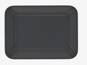 Plastic food container box tray with foil mockup 02 Model 3D